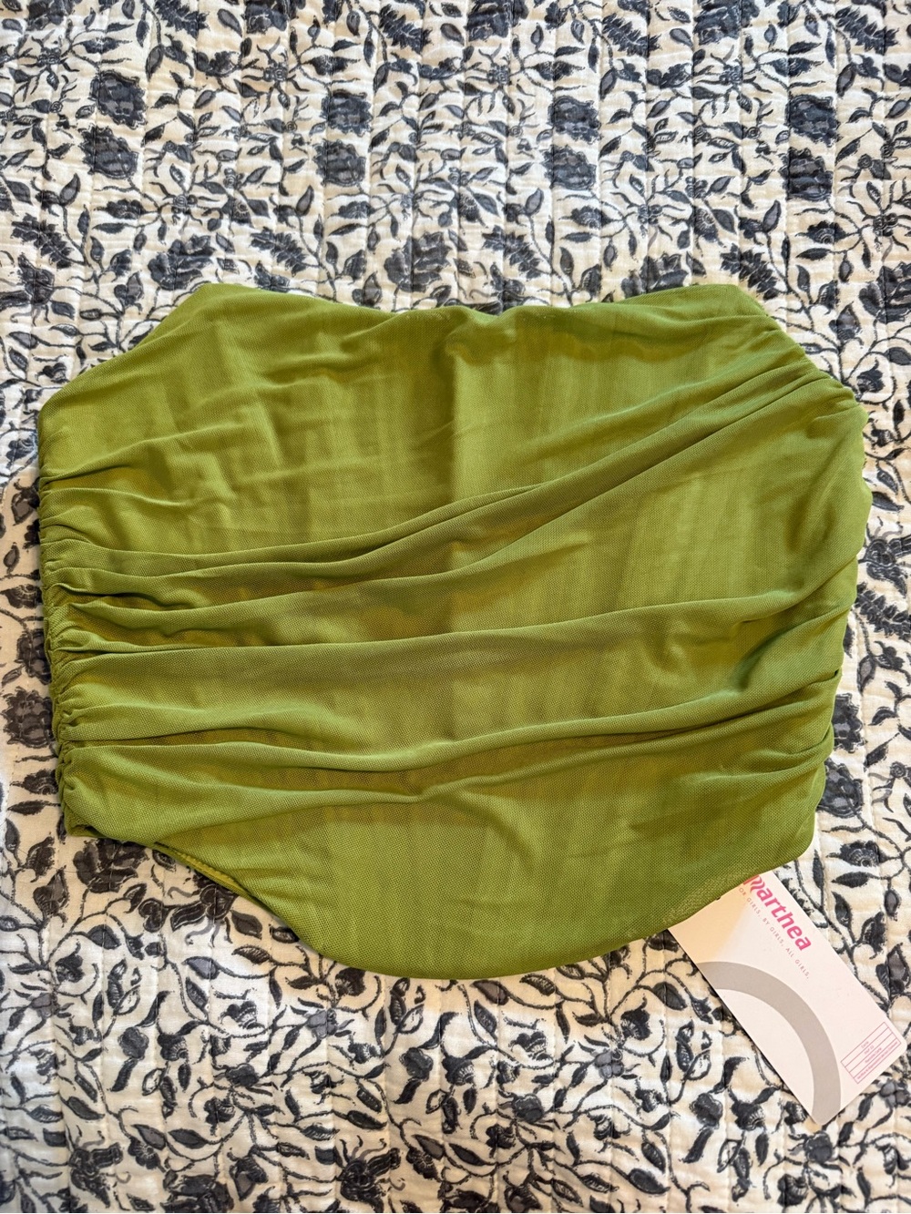 Olive Green Ruched Women's Corset
